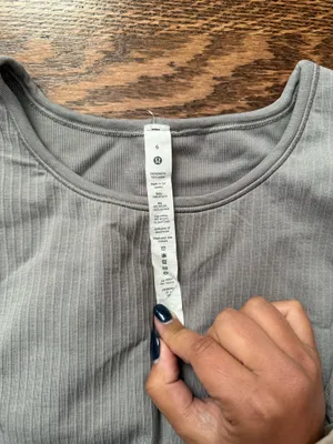Grey Lululemon Long Cropped Long Sleeve thumbnail 2