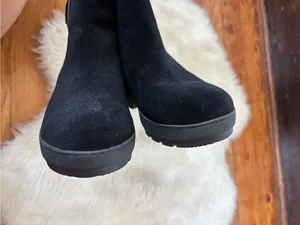 Suede Black Ankle Boots. Brand is Easy Spirit thumbnail 4
