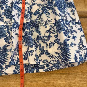 Anthropologie Somerset Maxi Dress XS Blue White Floral Tiered Smocked Waist thumbnail 13