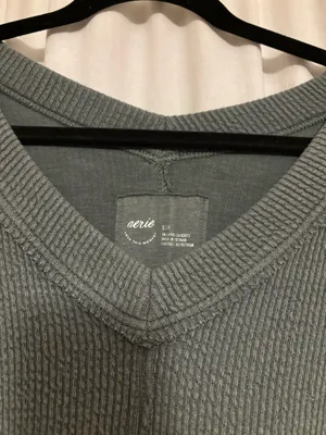 Aerie V-Neck Oversized Sweater thumbnail 2