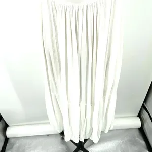 Vince Shirred Sleeveless Tiered Midi Long Dress in‎ Off White Size XS thumbnail 5