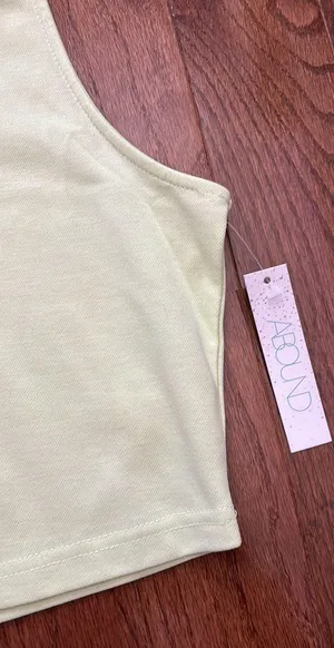 Abound NWT cropped collared preppy baby green sleeveless top - small thumbnail 3