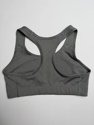 Nike Women's Gray Center Swoosh Racerback Dri-Fit Sports Bra Size M thumbnail 5