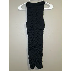NEW Abercrombie & Fitch Black Keyhole Ruched Mini Dress Women’s Size Small thumbnail 5