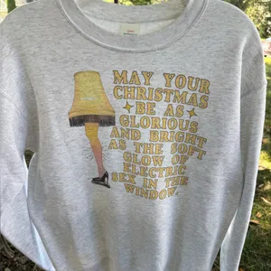Hanes EcoSmart Grey‎ sweatshirt with Festive Print thumbnail 1
