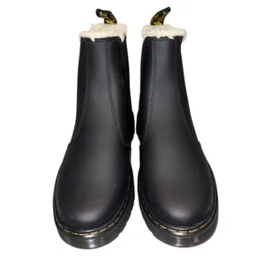 NEW Without Box Dr. Martens Black Dorrian FL Leonore Faux Fur Cuff Combat Boots 6 37 thumbnail 4