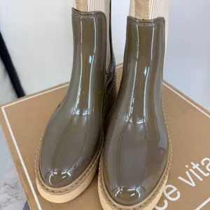 Dolce Vita Tropic H2O Rain Boots Women 8 Dark Moss Patent Stella Waterproof Lug‎ thumbnail 7
