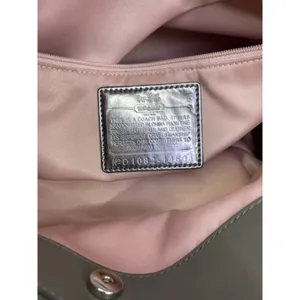 COACH Animal Embossed Leather Gray Shoulder Bag thumbnail 13