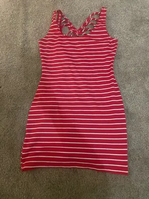 Summer mini dress Red Size L thumbnail 4