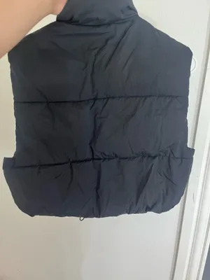 Puffer Vest Shein Cropped Black Jacket thumbnail 2