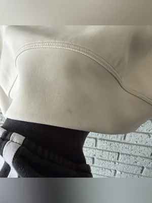 Lululemon softstreme perfectly oversized cropped crew Sz 4 Bone Cream Off White thumbnail 3