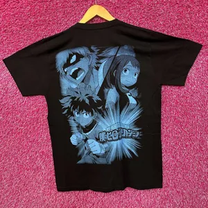 My Hero Academia Midoriya Uraraka Bakugo Anime Tee L thumbnail 3