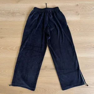 White Fox Velour Track Pants Soul Fire Size S Navy Blue White thumbnail 4
