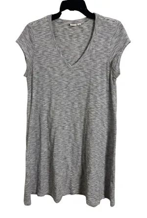 Gap Navy White Striped V-Neck T-Shirt Dress M Nautical Beach Vacation Coastal thumbnail 1