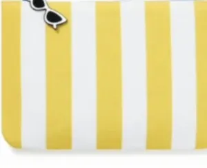 ipsy Ipsy Yellow & White Striped Cosmetic Glam Bag thumbnail 1