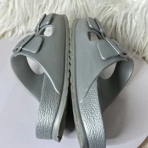Birkenstock Arizona Essentials EVA Sandals Silver Size US 9/9.5 no size tag. thumbnail 7