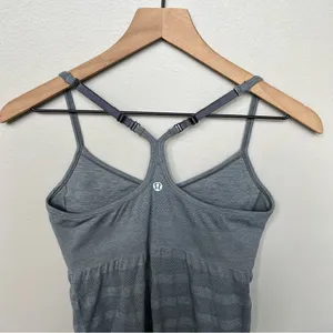 Lululemon Ebb & Flow Tank Heathered Dark Classic Sport Grey Size 6 Athletic Top thumbnail 6