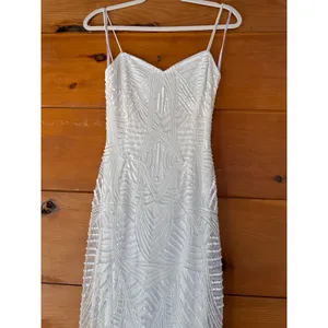 NWT Lulus Radiant Presence White Sequin Sleeveless Backless Maxi Dress Bridal M thumbnail 6