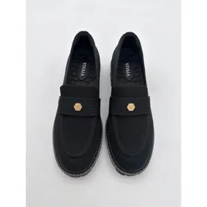 Vivaia Francesca Platform Chunky Heel Penny Minimalist Preppy Black Loafer 10.5 thumbnail 5