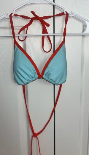 2 piece Wild Fable neon blue and orange bikini set thumbnail 1