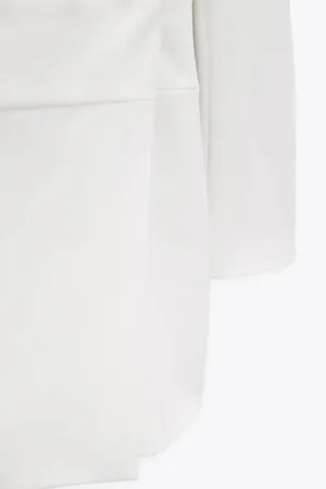 ZARA blazer dress white mini wrapped coctail party night out date thumbnail 9