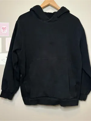 Lululemon unisex black hoodie cotton small quiet luxury goth casual preppy athle thumbnail 6