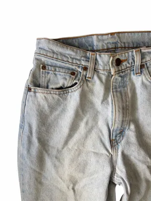 Vtg 90s Levi’s 521 jeans light wash tapered leg high rise thumbnail 2