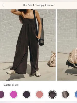 NWOT Free People FP Movement Hot Shot Strappy Onesie - black - XS thumbnail 8