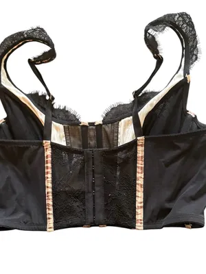 Victoria’s Secret Dream Angels Unlined Coset Bustier Bra Sz L Leopard Dark Goth thumbnail 4