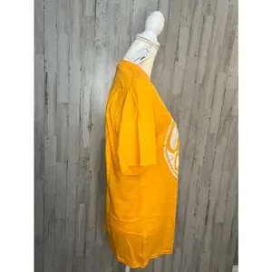 NWT It's a Girl Thing Football Graphic‎ Tee Orange Women's Medium Short Sleeve thumbnail 2