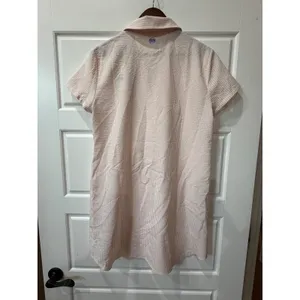 Renwick Sport Pink Stripe Seersucker Court Dress Large Tennis Preppy Coastal thumbnail 6