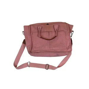 Coquette Purse Cabincore Y2K Style Bubble Gum Pink Corduroy Ribbed Whimsical Bag thumbnail 5