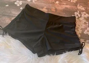 Women’s Swim Shorts Adjustable Side Drawstring Ruched Swim Bottoms thumbnail 1