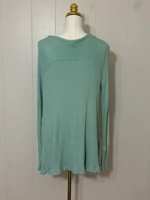 We The Free Free People Malibu Thermal Top Green Size M thumbnail 7