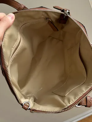 Coach Park Leather Mini Satchel, Saddle Brown Pebble Leather, Crossbody Strap thumbnail 11