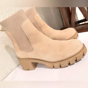 Steve Madden Hayle Women's Brown Platform Slip On Chelsea Ankle Boots Size 7 thumbnail 2