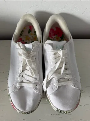 Kizik Irvine Sneakers Women’s 6.5 White Floral Tropical Hands Free Slip On Shoes thumbnail 3