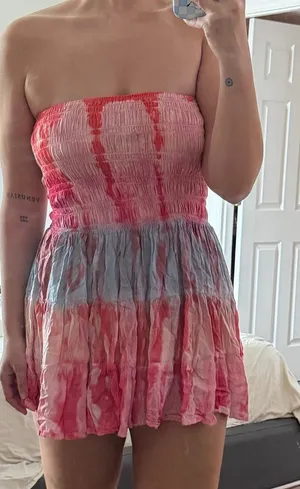 Tiare Hawaii Tie Dye Ruched Mini Dress thumbnail 1