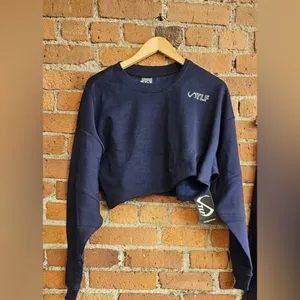 NWT TLF Chill Crop Sweatshirt & Sweatpants Deep Navy Set size-Small thumbnail 3