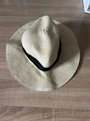 Cost Plus World Market Wide-Brim Straw Sun Hat with Black Band thumbnail 3
