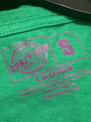 CRAZY DOG T-SHIRTS Dill With It Short Sleeve Tee S 16” p2p Green EUC thumbnail 4