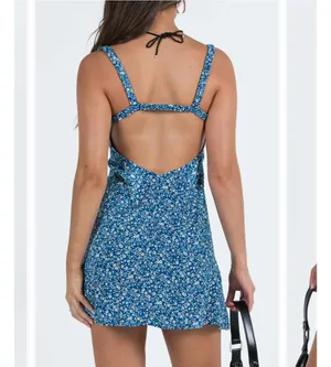 Princess Polly Georgia Blue Floral Sleeveless Mini Dress Sz 6 Cottagecore thumbnail 2