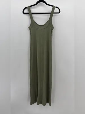 By Malene Birger Lio Ribbed Midi Dress Green Size XS thumbnail 5