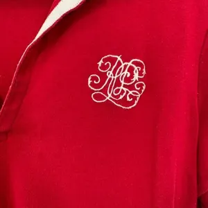 Lauren Ralph Lauren Size Large Vintage V Neck Polo Embroidered Monogram Preppy thumbnail 2