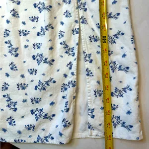House of Harlow Linen Smocked Bodice Square Neck Floral Cottage Coquette Soft XS thumbnail 14