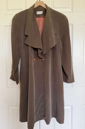 Taupe Long Coat Size M thumbnail 1