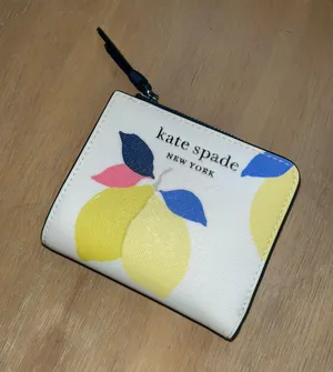 Kate Spade White And Blue Bi Fold Wallet thumbnail 1