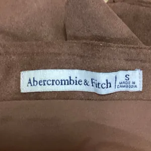 Abercrombie & Fitch Women's Brown Faux Suede Sleeveless Crop Tank Top Size S thumbnail 3