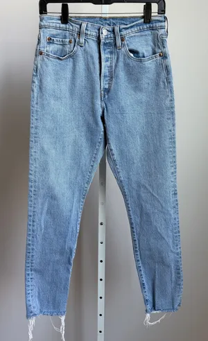Levi's Cotton Coastal Clean Rugged Outdoors Granola 501 S Skinny Jeans‎ 25 Blue thumbnail 1