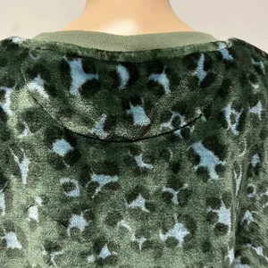 Aerie Cropped Fleece Chunky Long Sleeve Top green spotted camo look size M thumbnail 8